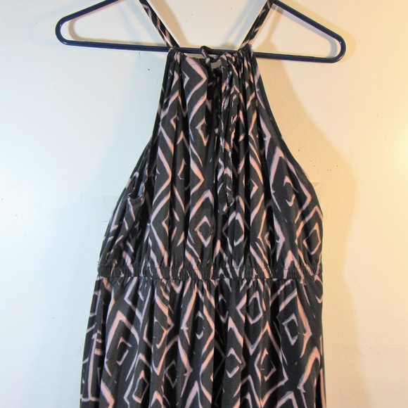 Minimalist Maxi Maternity Dress Halter Neck Asymmetrical Hem Spaghetti Straps Sm - Picture 5 of 7